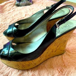 GUESS Corkscrew Wedges Sz 9